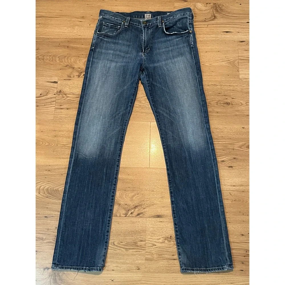 Citizens of Humanity Sid Straight Leg Jeans Medium Wash Blue Denim Size 33